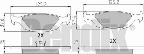 BENDIX 510077 - Тормозные колодки, дисковые, комплект autosila-amz.com