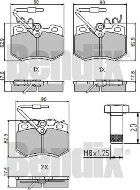 BENDIX 510120 - Тормозные колодки, дисковые, комплект autosila-amz.com