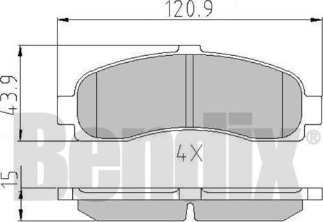 BENDIX 510175 - Тормозные колодки, дисковые, комплект autosila-amz.com