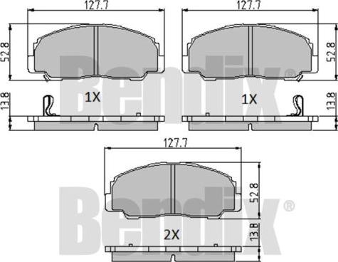 BENDIX 510330 - Тормозные колодки, дисковые, комплект autosila-amz.com