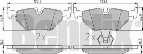 BENDIX 510290 - Тормозные колодки, дисковые, комплект autosila-amz.com