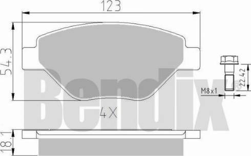 BENDIX 510241 - Тормозные колодки, дисковые, комплект autosila-amz.com