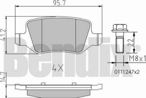 BENDIX 510209 - Тормозные колодки, дисковые, комплект autosila-amz.com