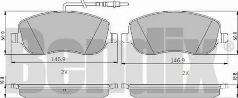 BENDIX 510204 - Тормозные колодки, дисковые, комплект autosila-amz.com