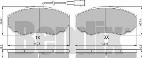 BENDIX 510210 - Тормозные колодки, дисковые, комплект autosila-amz.com