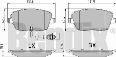 BENDIX 510234 - Тормозные колодки, дисковые, комплект autosila-amz.com