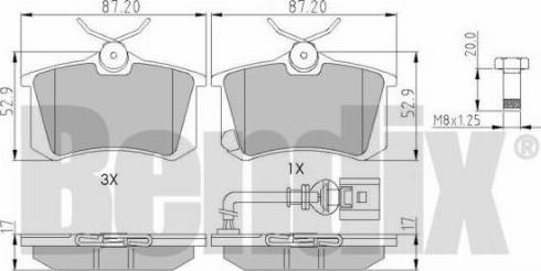 BENDIX 510227 - Тормозные колодки, дисковые, комплект autosila-amz.com