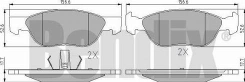 BENDIX 510279 - Тормозные колодки, дисковые, комплект autosila-amz.com