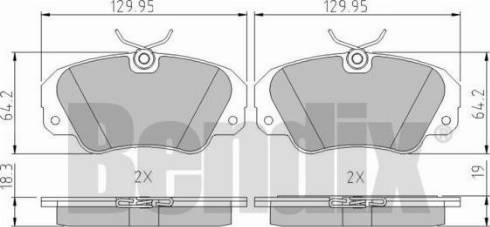 BENDIX 510272 - Тормозные колодки, дисковые, комплект autosila-amz.com