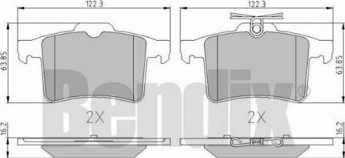 BENDIX 510792 - Тормозные колодки, дисковые, комплект autosila-amz.com