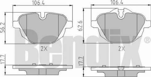 BENDIX 510754 - Тормозные колодки, дисковые, комплект autosila-amz.com