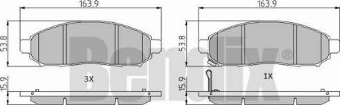 BENDIX 510756 - Тормозные колодки, дисковые, комплект autosila-amz.com