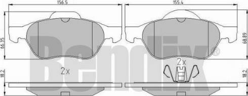 BENDIX 510769 - Тормозные колодки, дисковые, комплект autosila-amz.com