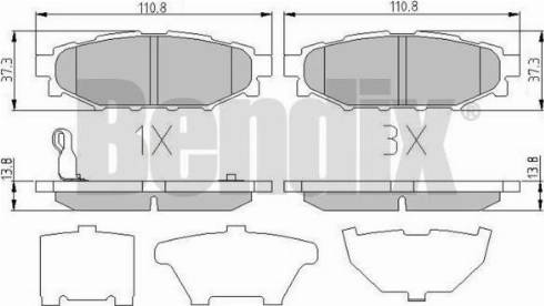 BENDIX 510709 - Тормозные колодки, дисковые, комплект autosila-amz.com