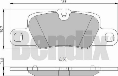 BENDIX 510737 - Тормозные колодки, дисковые, комплект autosila-amz.com