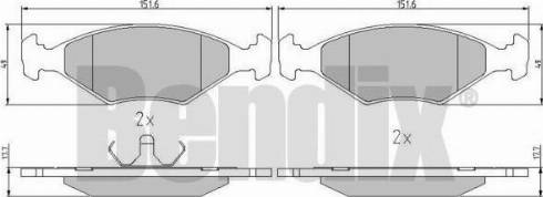 BENDIX 511000 - Тормозные колодки, дисковые, комплект autosila-amz.com