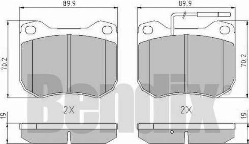 BENDIX 511008 - Тормозные колодки, дисковые, комплект autosila-amz.com