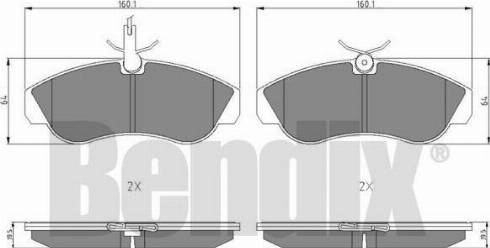 BENDIX 511029 - Тормозные колодки, дисковые, комплект autosila-amz.com