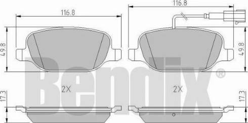 BENDIX 511140 - Тормозные колодки, дисковые, комплект autosila-amz.com