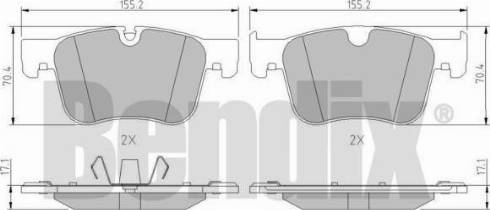 BENDIX 511169 - Тормозные колодки, дисковые, комплект autosila-amz.com