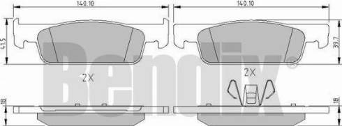 BENDIX 511128 - Тормозные колодки, дисковые, комплект autosila-amz.com