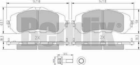 BENDIX 511173 - Тормозные колодки, дисковые, комплект autosila-amz.com