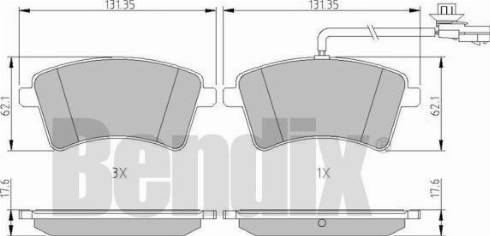 BENDIX 511177 - Тормозные колодки, дисковые, комплект autosila-amz.com