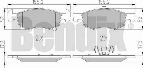 BENDIX 511267 - Тормозные колодки, дисковые, комплект autosila-amz.com