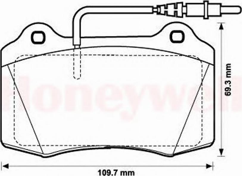 BENDIX 571999B - Тормозные колодки, дисковые, комплект autosila-amz.com