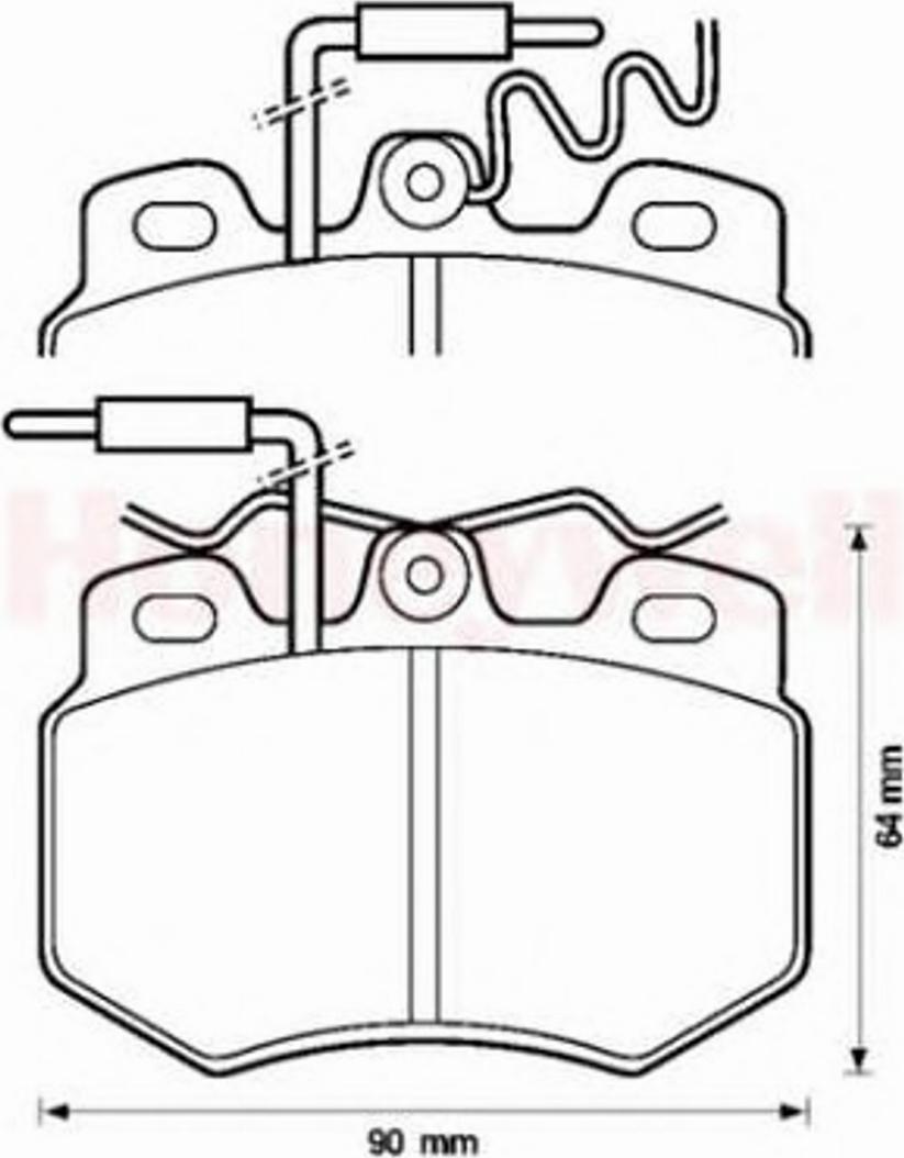 BENDIX 571319X - Тормозные колодки, дисковые, комплект autosila-amz.com