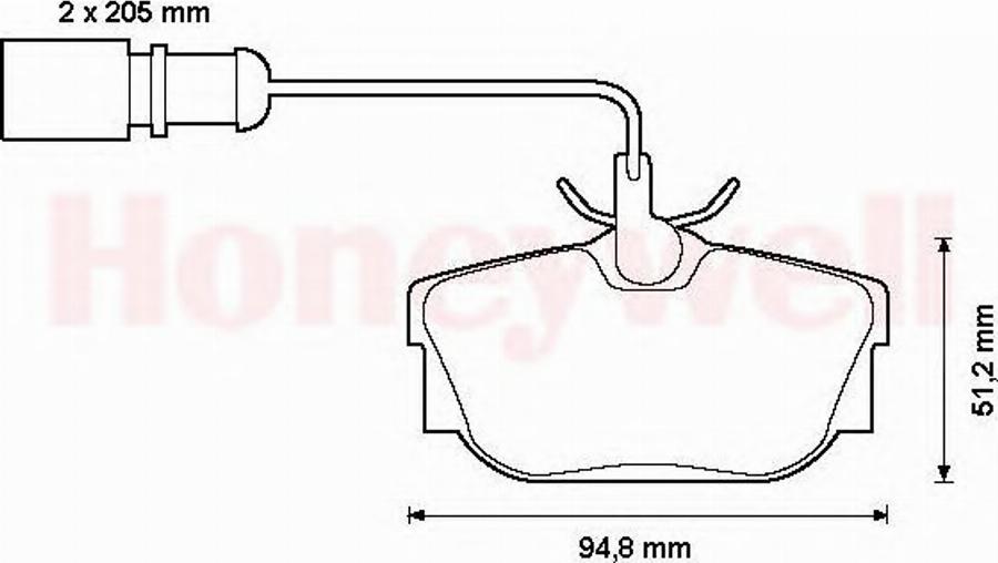 BENDIX 573049B - Тормозные колодки, дисковые, комплект autosila-amz.com