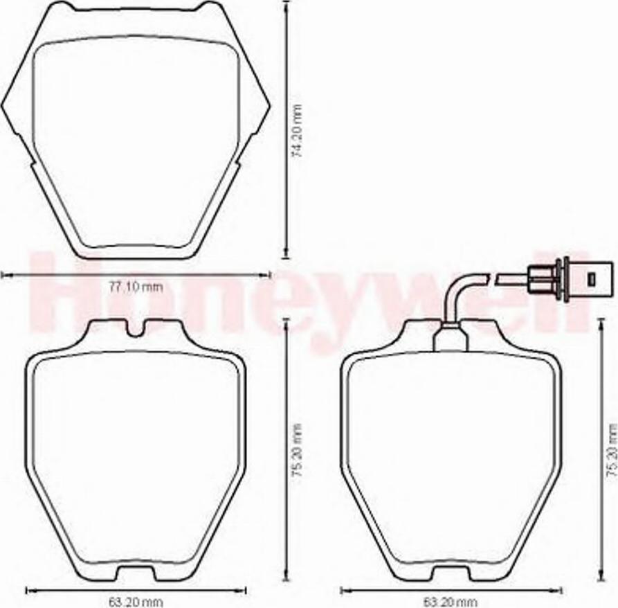 BENDIX 573064B - Тормозные колодки, дисковые, комплект autosila-amz.com