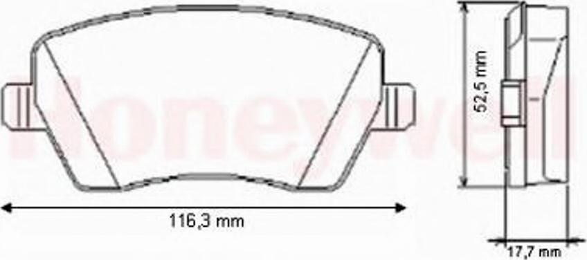 BENDIX 573125B - Тормозные колодки, дисковые, комплект autosila-amz.com