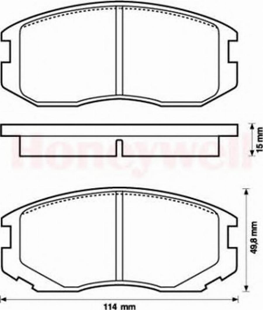 BENDIX 572441B - Тормозные колодки, дисковые, комплект autosila-amz.com