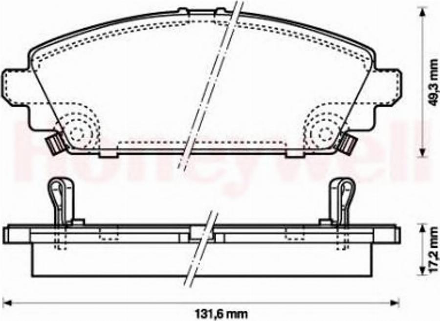 BENDIX 572464 B - Тормозные колодки, дисковые, комплект autosila-amz.com