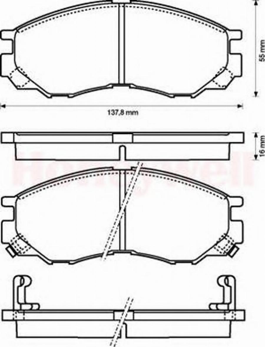 BENDIX 572419 B - Тормозные колодки, дисковые, комплект autosila-amz.com