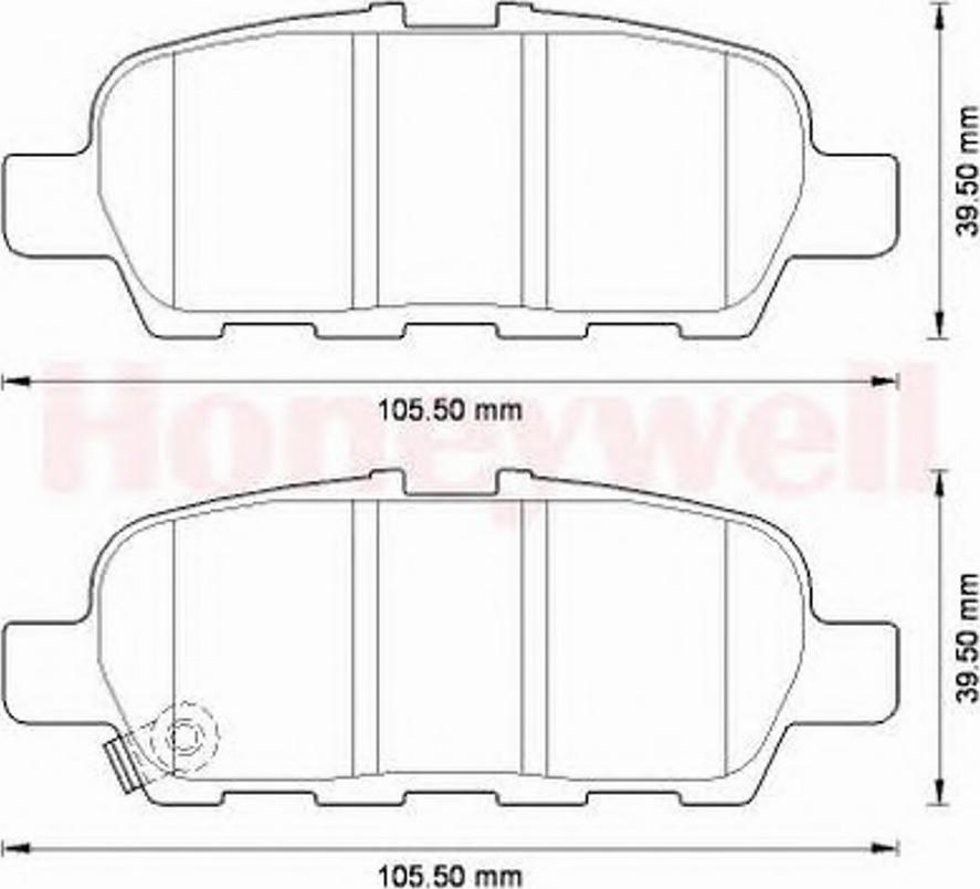 BENDIX 572573B - Тормозные колодки, дисковые, комплект autosila-amz.com