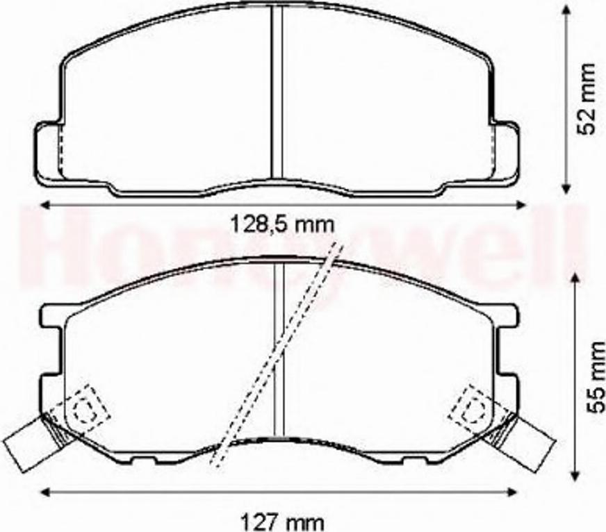 BENDIX 572304B - Тормозные колодки, дисковые, комплект autosila-amz.com