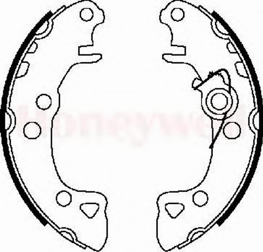 BENDIX 361426 B - Комплект тормозных колодок, барабанные autosila-amz.com