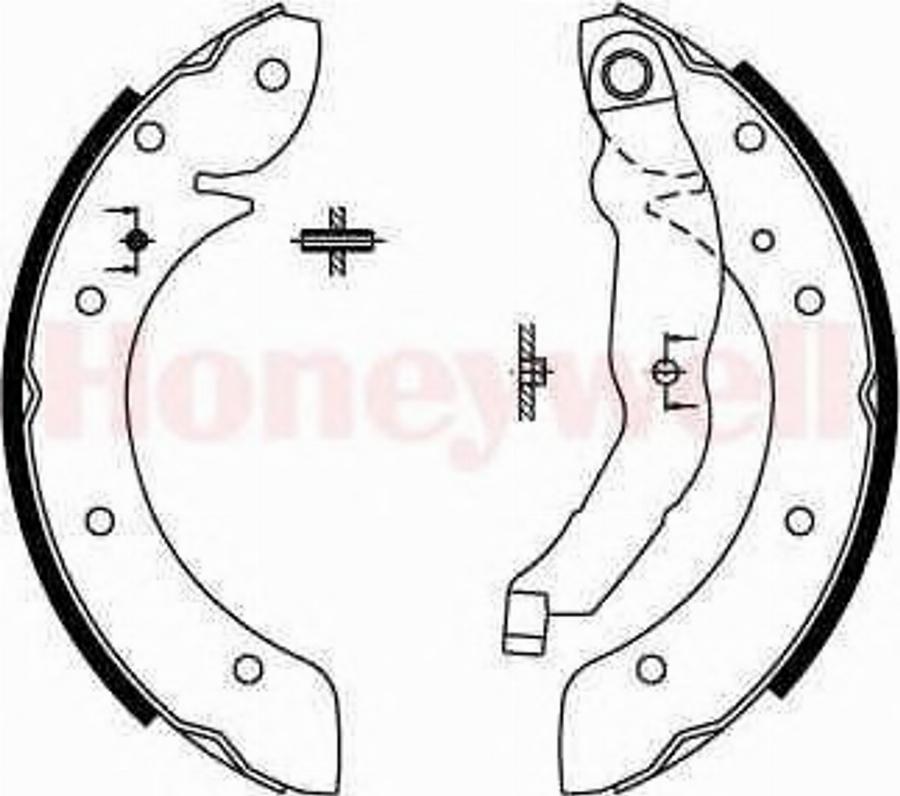 BENDIX 362368 B - Комплект тормозных колодок, барабанные autosila-amz.com