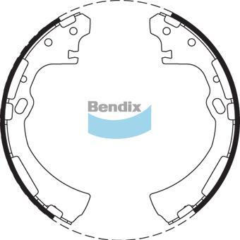 BENDIX BS1657 - Комплект тормозных колодок, барабанные autosila-amz.com