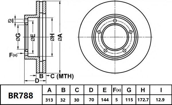 Roulunds Rubber WD00581 - Тормозной диск autosila-amz.com
