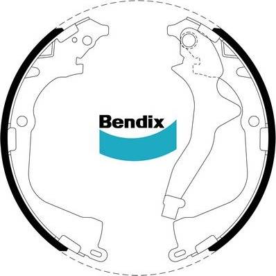 Bendix-AU BS5059 - Комплект тормозных колодок, барабанные autosila-amz.com