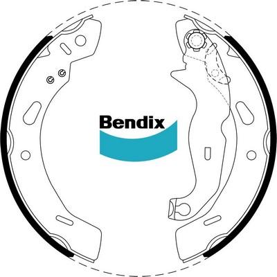 Bendix-AU BS5065 - Комплект тормозных колодок, барабанные autosila-amz.com