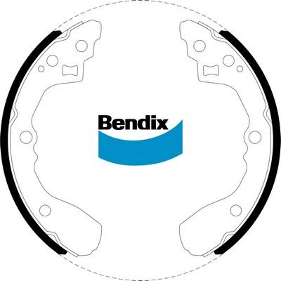 Bendix-AU BS5006 - Комплект тормозных колодок, барабанные autosila-amz.com