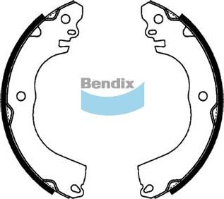 Bendix-AU BS5002 - Комплект тормозных колодок, барабанные autosila-amz.com