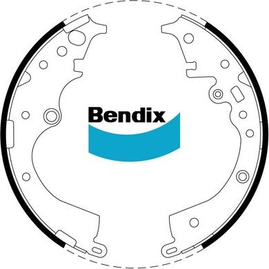 Bendix-AU BS5007 - Комплект тормозных колодок, барабанные autosila-amz.com