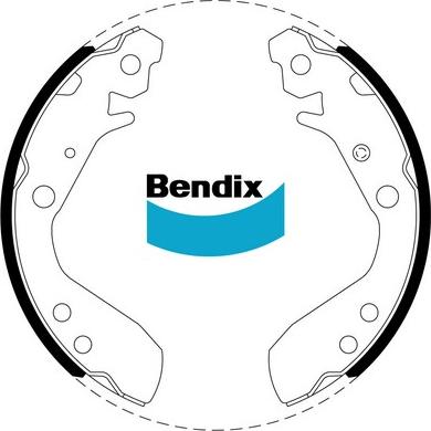 Bendix-AU BS5012 - Комплект тормозных колодок, барабанные autosila-amz.com