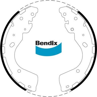 Bendix-AU BS5021 - Комплект тормозных колодок, барабанные autosila-amz.com