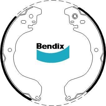 Bendix-AU BS5116 - Комплект тормозных колодок, барабанные autosila-amz.com